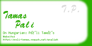 tamas pali business card
